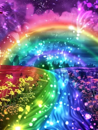 Diamond Painting Regenbogen, 5D Diamond Painting Erwachsene Blume, DIY Stickerei Kreuzstich Sets, Full Drill Diamant Bastelset Erwachsene, Mosaikherstellung, Aesthetic für Zimmer Deko, 40X50 cm 6-2996 Diamond Painting Regenbogen, 5D Diamond Painting Erwachsene Blume, DIY Stickerei Kreuzstich Sets, Full Drill Diamant Bastelset Erwachsene, Mosaikherstellung, Aesthetic für Zimmer Deko, 40X50 cm 6-2996 von LSPKKYOU