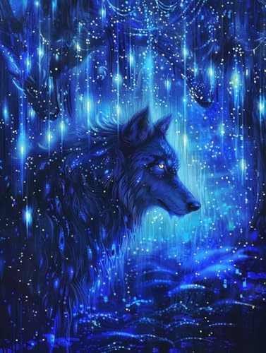 Diamond Painting Wolf, 5D Diamond Painting Erwachsene Tier, DIY Stickerei Kreuzstich Sets, Full Drill Diamant Bastelset Erwachsene, Mosaikherstellung, Aesthetic für Deko Wohnzimmer, 30x40 cm 3-1252 Diamond Painting Wolf, 5D Diamond Painting Erwachsene Tier, DIY Stickerei Kreuzstich Sets, Full Drill Diamant Bastelset Erwachsene, Mosaikherstellung, Aesthetic für Deko Wohnzimmer, 30x40 cm 3-1252 von LSPKKYOU