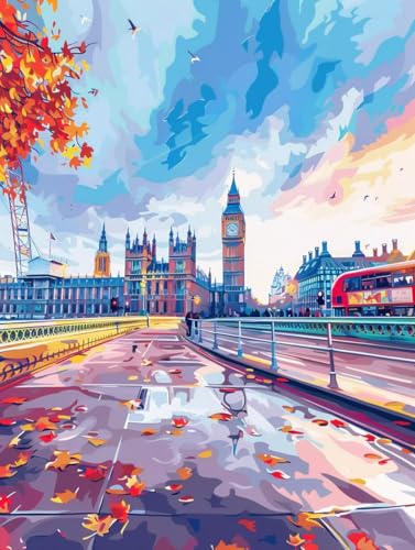 Malen Nach Zahlen Erwachsene London Malen Nach Zahlen, Paint by Numbers Adult Stadt, DIY Set Erwachsene Handgemalt Ölgemälde mit Pinseln und Acrylfarben, für Deko Wohnzimmer Geschenke 60x70 cm W-2712 Malen Nach Zahlen Erwachsene London Malen Nach Zahlen, Paint by Numbers Adult Stadt, DIY Set Erwachsene Handgemalt Ölgemälde mit Pinseln und Acrylfarben, für Deko Wohnzimmer Geschenke 60x70 cm W-2712 von LSPKKYOU