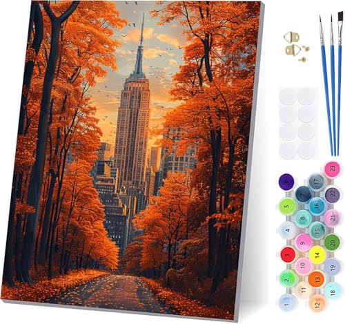 Malen Nach Zahlen Erwachsene Stadt, Malen Nach Zahlen Wald, DIY Set Erwachsene Mit 3 Pinseln und Acrylfarbe Knitterfreie Leinwand, Paint by Numbers für Deko Wohnzimmer und Wanddeko 80x110cm R-3110 Malen Nach Zahlen Erwachsene Stadt, Malen Nach Zahlen Wald, DIY Set Erwachsene Mit 3 Pinseln und Acrylfarbe Knitterfreie Leinwand, Paint by Numbers für Deko Wohnzimmer und Wanddeko 80x110cm R-3110 von LSPKKYOU