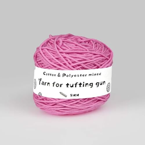 Garn für Tufting-Pistole und Häkeln,190g Tufting-Garn,Baumwoll- und Polyester-Mischgarn für Teppiche,8-fädiges Garn für Herstellung getufteter Teppiche,DIY-Stickgarn für Teppiche,200m Garnknäuel von LSQXSS