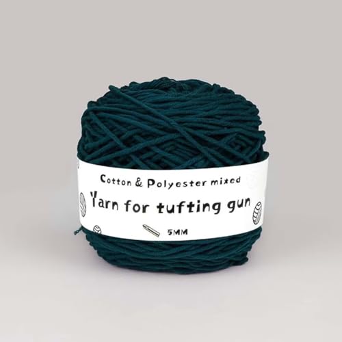 Garn für Tufting-Pistole und Häkeln,190g Tufting-Garn,Baumwoll- und Polyester-Mischgarn für Teppiche,8-fädiges Garn für Herstellung getufteter Teppiche,DIY-Stickgarn für Teppiche,200m Garnknäuel von LSQXSS