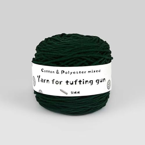 Garn für Tufting-Pistole und Häkeln,190g Tufting-Garn,Baumwoll- und Polyester-Mischgarn für Teppiche,8-fädiges Garn für Herstellung getufteter Teppiche,DIY-Stickgarn für Teppiche,200m Garnknäuel von LSQXSS