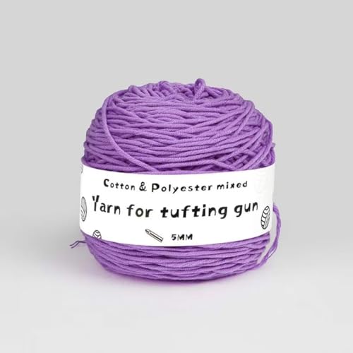 Garn für Tufting-Pistole und Häkeln,190g Tufting-Garn,Baumwoll- und Polyester-Mischgarn für Teppiche,8-fädiges Garn für Herstellung getufteter Teppiche,DIY-Stickgarn für Teppiche,200m Garnknäuel von LSQXSS