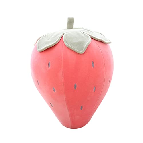 LSSHPZLFC Erdbeer-Plüschkissen, Weiche Simulation, Süße Erdbeer-Plüschkissen, Obst, Superweiche Mädchenkissen for Kinder, Heimdekoration(Pink,22cm) von LSSHPZLFC