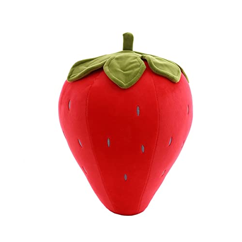 LSSHPZLFC Erdbeer-Plüschkissen, Weiche Simulation, Süße Erdbeer-Plüschkissen, Obst, Superweiche Mädchenkissen for Kinder, Heimdekoration(Red,22cm) von LSSHPZLFC