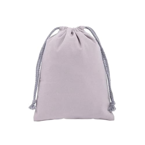 10 stücke Baumwolle Tuch Geschenk Verpackung Tasche Kordelzug Lagerung Taschen Leinwand Taschen for Süßigkeiten Wiederverwendbare Beutel Hause Kleinigkeiten Organisieren Säcke(Light gray,13x16cm) von LSYHHXC