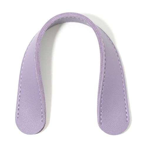 LSYHHXC 2Pc Tasche Strap Dekompression Schulter Pads Anti-Slip Griff Befestigungs Clip Tasche Zubehör Breite Pu Leder Tasche Gürtel Schulter Rest(Purple) von LSYHHXC