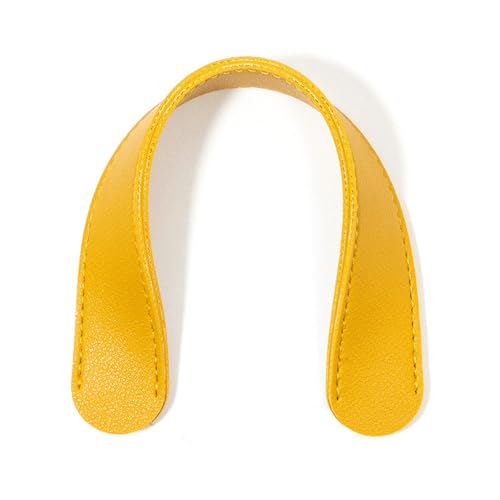 LSYHHXC 2Pc Tasche Strap Dekompression Schulter Pads Anti-Slip Griff Befestigungs Clip Tasche Zubehör Breite Pu Leder Tasche Gürtel Schulter Rest(Yellow) von LSYHHXC