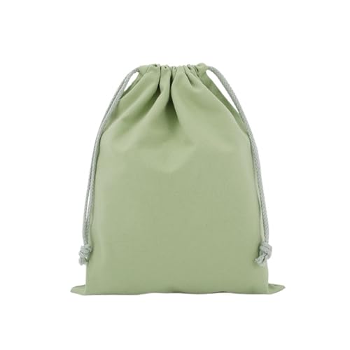 LSYHHXC 3 stücke Baumwolle Kordelzug Lagerung Tasche Leinwand Taschen for Süßigkeiten Geschenk Paket Beutel Wiederverwendbare Hause Kleinigkeiten Organisieren Säcke(Green1,13x16cm) von LSYHHXC