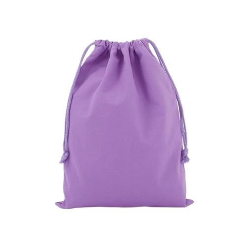 LSYHHXC 3 stücke Baumwolle Kordelzug Lagerung Tasche Leinwand Taschen for Süßigkeiten Geschenk Paket Beutel Wiederverwendbare Hause Kleinigkeiten Organisieren Säcke(Purple,25x32cm) von LSYHHXC