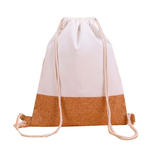 LSYHHXC Baumwollstoff-Kork-Kordelzugbeutel, leerer 40 50 cm großer Sportrucksack, Einkaufstasche, Canvas-Tasche for Geschenke von LSYHHXC