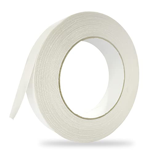 1 Stück 24 mm x 20 m doppelseitiges Teppichband, feuchtigkeitsbeständiges Netzband, abnehmbar, Mehrzweck-Teppichkleber, verstärktes Klebeband für Hochzeit, Teppich, Patchwork und Event-Dekor, weiß von LSYYSL