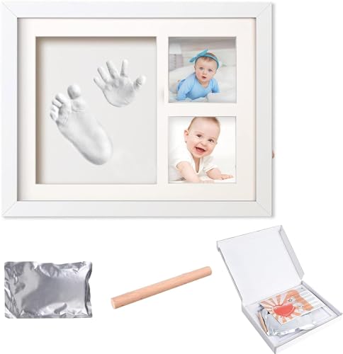 LTHERMELK Baby Handabdruck und Fußabdruck Set,Personalisiertes Gipsabdruck Set,Baby Abdruckset,Set Gipsabdruck Baby,Geeignet für Anfänger Eltern Geschenke, ein Jahr Geschenke von LTHERMELK