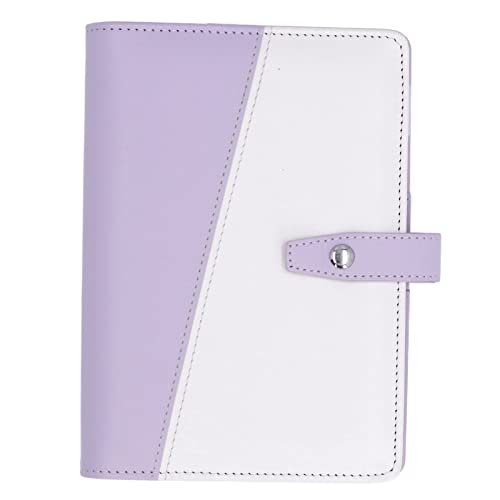 A6-Notizbuch aus PU-Leder, multifunktionales Fachdesign, tragbarer Planer für Journaling oder Sammlungen, nachfüllbares Notizbuch, Büro, Schule (Purple) von LTSQIN