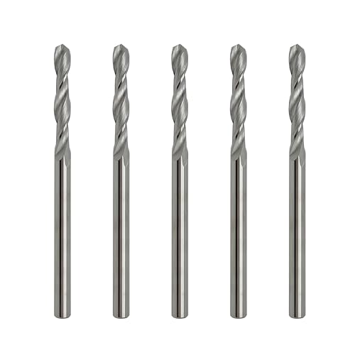 1/16 Zoll Vollhartmetall-Bohrer-Bits mit geradem Schaft und 118° Spitzenwinkel, aus Wolframkarbid-Material, 5-teilig von LU&MN