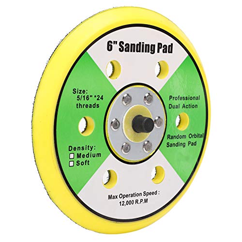 6-Zoll-Schleifpad-Schleifscheibe, Schleifpolierscheibe, Universelle Runde 6 Löcher, Leicht Zur Ermüdungsreduzierung, aus ABS-Material, Ausgestattet mit 6 Staubentfernungslöchern, von LUCKDANO
