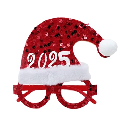 LUCKGONI 2025 Weihnachtsbrille, glitzernde Paillettenbrille, Neujahrsbrille, Festivalbrille von LUCKGONI