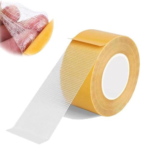 Guidelinel High Adhesive Strength Mesh Double-Sided Duct Tape, Doppelseitiges Gewebeband, Doppelseitiges Klebeband Strapazierfähig Extra Stark Transparent Super Klebrig Spurlos Klebeband (10cmX20m) von LUCKKY