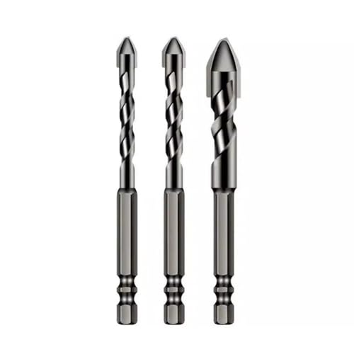 High Strength Oblique Head Eccentric Drill Bit, Multifunktions-Bohrer-Sets, HSS Sechskant-Schaft-Bohrer, Doppel-U-förmige Spanleitstufe Exzenterbohrer Schrägkopf für Metall, Holz, Fliesen (3 Stück) von LUCKKY