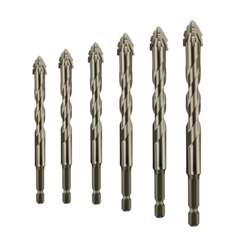 New Four-Flute Sawtooth Eccentric Drill Bit, Cozy Hoome Drill Bit, vierschneidiger gezahnter Exzenterbohrer, Hochfester Exzentrischer Spiralbohrer, Multifunktionsbohrer-Set (4+5+6+8+10+12mm) von LUCKKY