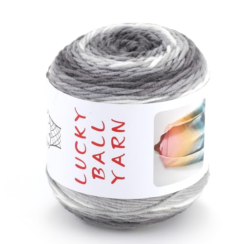 100 g 100 % Acryl, mehrfarbiges Garn zum Häkeln und Stricken, Bastelgarn, helles Kammgarn Nr. 3, weiches Garn zum Handstricken (Uranus) von LUCKY BALL