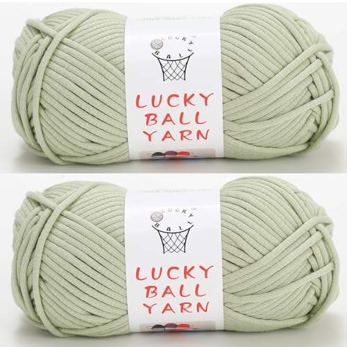 200 g Garn zum Häkeln, weiches Garn zum Häkeln, Häkelgarn für Pullover, Mütze, Socken, Decken (Kohlgrün) von LUCKY BALL