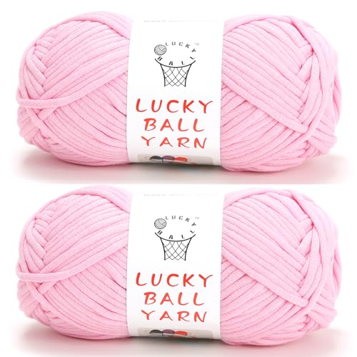 200 g Garn zum Häkeln, weiches Garn zum Häkeln, Häkelgarn für Pullover, Mütze, Socken, Decken (Rosa) von LUCKY BALL