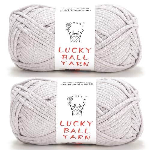 200 g Garn zum Häkeln, weiches Garn zum Häkeln, Häkelgarn für Pullover, Mütze, Socken, Decken (grau) von LUCKY BALL