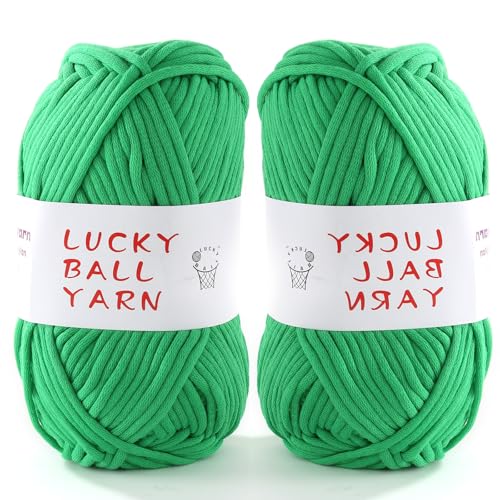 200 g Garn zum Häkeln, weiches Garn zum Häkeln, Häkelgarn für Pullover, Mütze, Socken, Decken (grün) von LUCKY BALL