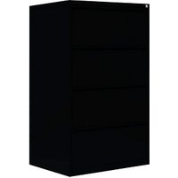 LÜLLMANN Hängeregistraturschrank tiefschwarz 4 Schubladen 76,0 x 62,0 x 132,0 cm von LÜLLMANN