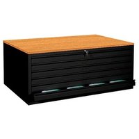 LÜLLMANN Planschrank buche, tiefschwarz 6 Schubladen 113,5 x 83,5 x 60,5 cm von LÜLLMANN