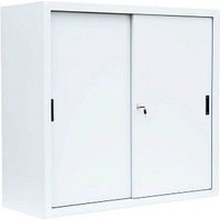 LÜLLMANN Schiebetürenschrank, 550147 signalweiß 2 Fachböden 120,0 x 45,0 x 109,0 cm von LÜLLMANN