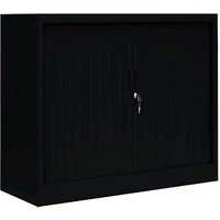 LÜLLMANN Schiebetürenschrank, 555139 tiefschwarz 2 Fachböden 120,0 x 45,7 x 105,0 cm von LÜLLMANN