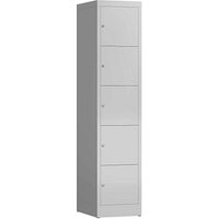 ClassiX Schließfachschrank lichtgrau X-523510, 5 Schließfächer 41,5 x 50,0 x 180,0 cm von ClassiX