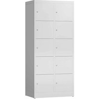 ClassiX Schließfachschrank lichtgrau X-523520, 10 Schließfächer 80,0 x 50,0 x 180,0 cm von ClassiX