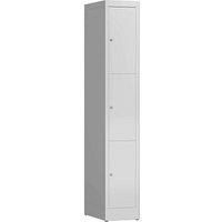 ClassiX Schließfachschrank signalweiß X-520317, 3 Schließfächer 31,0 x 50,0 x 180,0 cm von ClassiX