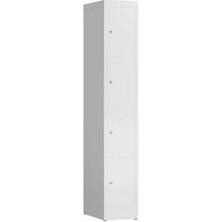 ClassiX Schließfachschrank signalweiß X-520417, 4 Schließfächer 31,0 x 50,0 x 180,0 cm von ClassiX