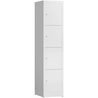 ClassiX Schließfachschrank signalweiß X-523417, 4 Schließfächer 41,5 x 50,0 x 180,0 cm von ClassiX