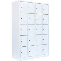 LÜLLMANN Schließfachschrank signalweiß 520547, 20 Schließfächer 117,0 x 50,0 x 180,0 cm von LÜLLMANN