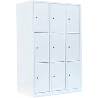 LÜLLMANN Schließfachschrank signalweiß 523337, 9 Schließfächer 118,5 x 50,0 x 180,0 cm von LÜLLMANN