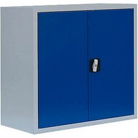 LÜLLMANN Stahlschrank 530301 enzianblau, lichtgrau 80,0 x 38,3 x 75,0 cm, aufgebaut von LÜLLMANN