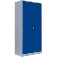 LÜLLMANN Stahlschrank 530361 enzianblau, lichtgrau 92,5 x 60,0 x 195,0 cm, aufgebaut von LÜLLMANN