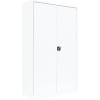 LÜLLMANN Stahlschrank 530387 signalweiß 120,0 x 60,0 x 195,0 cm, aufgebaut von LÜLLMANN