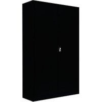 LÜLLMANN Stahlschrank 530389 tiefschwarz 120,0 x 60,0 x 195,0 cm, aufgebaut von LÜLLMANN