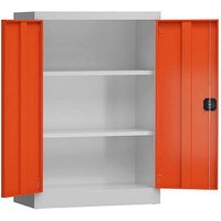 ClassiX Stahlschrank X-530324 feuerrot, lichtgrau 92,0 x 42,0 x 120,0 cm, aufgebaut von ClassiX