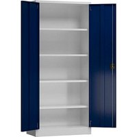 ClassiX Stahlschrank X-530331 enzianblau, lichtgrau 80,0 x 38,0 x 180,0 cm, aufgebaut von ClassiX