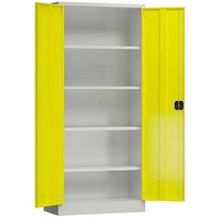 ClassiX Stahlschrank X-530336 zinkgelb, lichtgrau 80,0 x 38,0 x 180,0 cm, aufgebaut von ClassiX