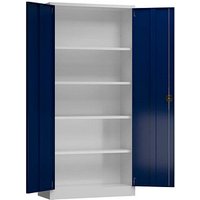 ClassiX Stahlschrank X-530351 enzianblau, lichtgrau 92,0 x 50,0 x 194,5 cm, aufgebaut von ClassiX