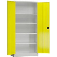 ClassiX Stahlschrank X-530356 zinkgelb, lichtgrau 92,0 x 50,0 x 194,5 cm, aufgebaut von ClassiX